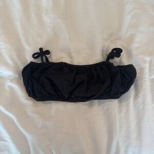 Zara Cotton Crop Top Black size S